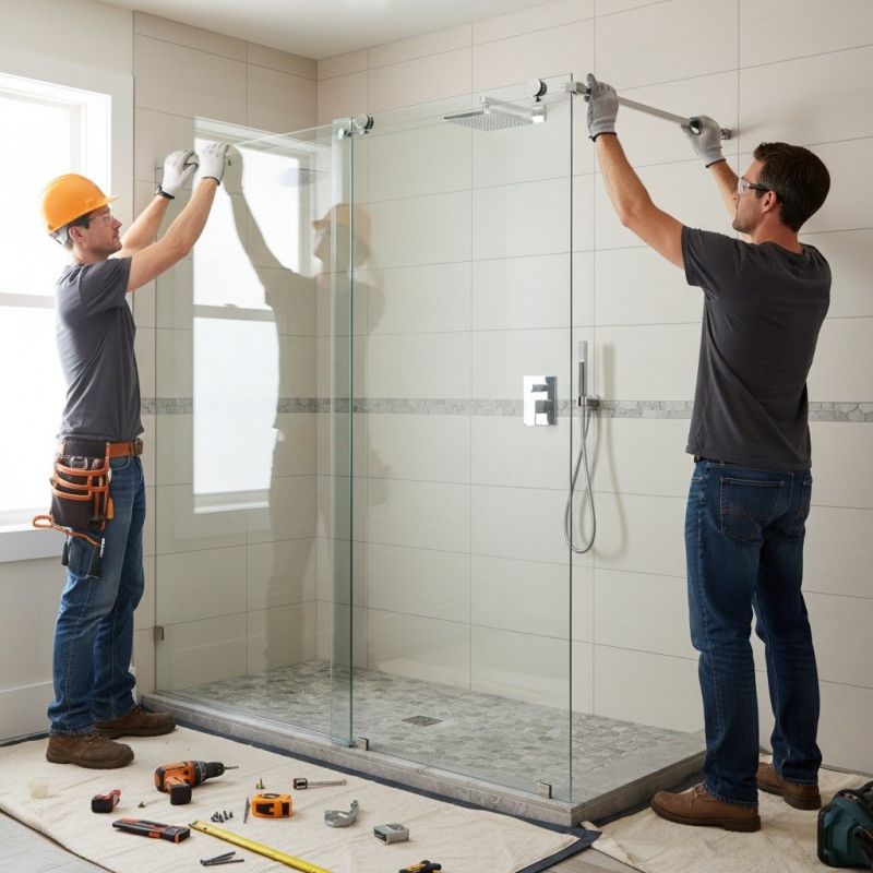 Glass Shower Door Installation in Alpharetta, GA
